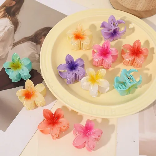 Colorful Lotus Flower Claw Clips For Hair